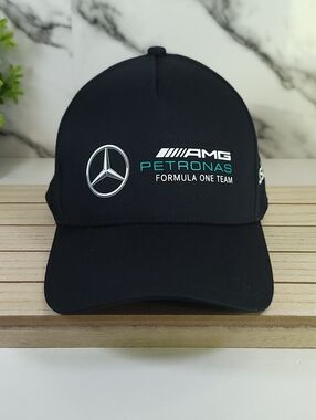 Mercedes AMG Petronas Black Snapback Hat F1 Cap. Black